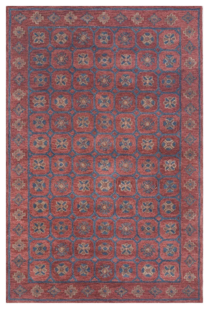 Reverie Echo Area Rug, Deep Red, 5'x8'