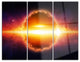 "Exploding Planet in Space" Space Digital Metal Wall Art, 3 Panels, 36"x28"