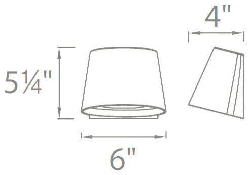 WAC Lighting Mod LED Outdoor Wall Light in Bronze