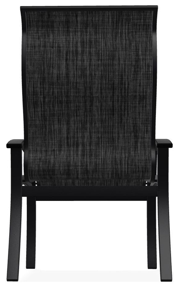 Belle Isle Sling Outdoor Dining Chair, Augustine Shadow/Black