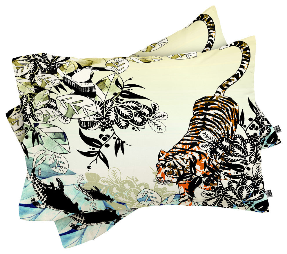 Deny Designs Aimee St Hill Tiger Tiger Pillow Shams, Queen