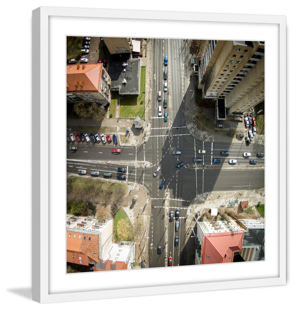 "Intersection" Framed Painting Print by Karolis Janulis