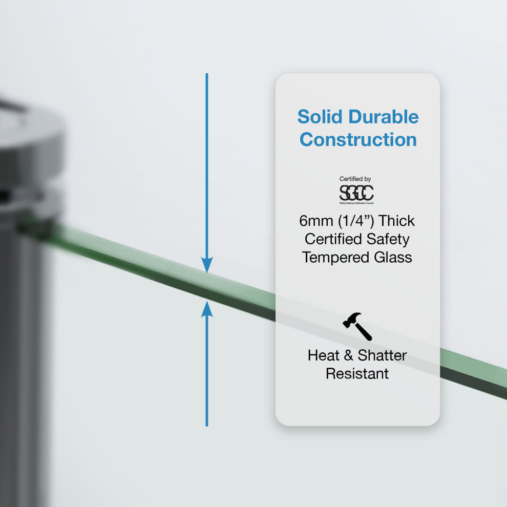 OVE Decors Breeze 34 in. Shower Kit w/ Walls,Base,Clear and Chrome Finish