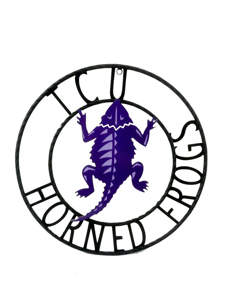 Texas Christian Univ. Frogs Wrought Iron Wall Decor, 24"