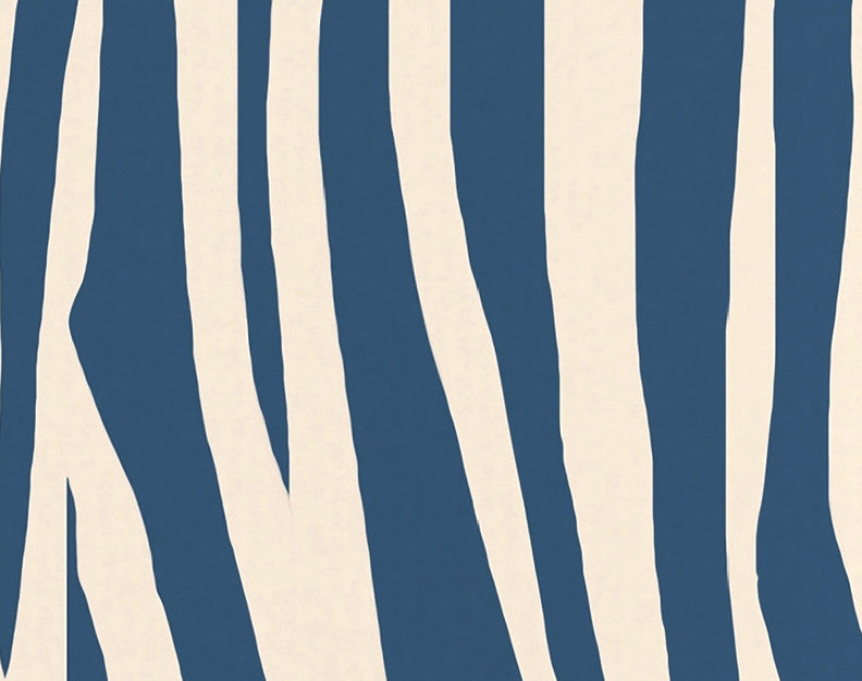 Wood Stripe Geometric Print Kitchen Towel, Navy Blue