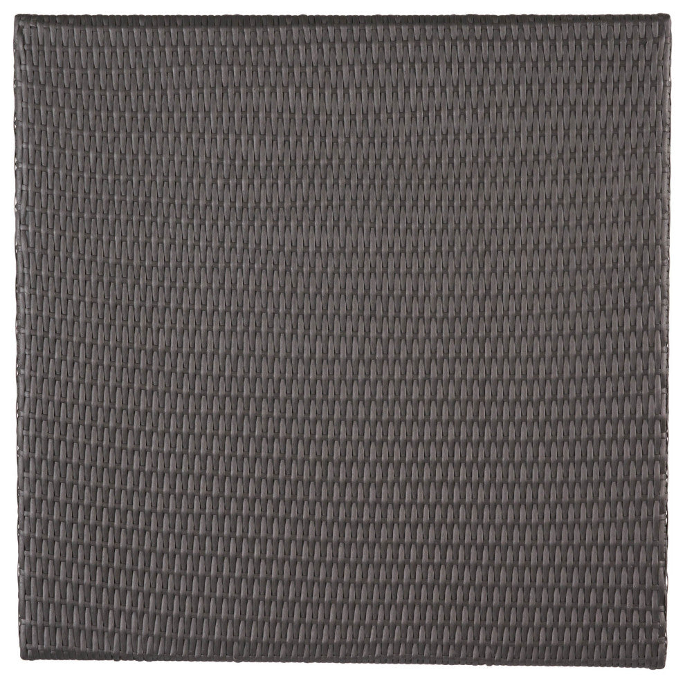 GDF Studio Sampa Outdoor Wicker Storage Ottoman, Gray