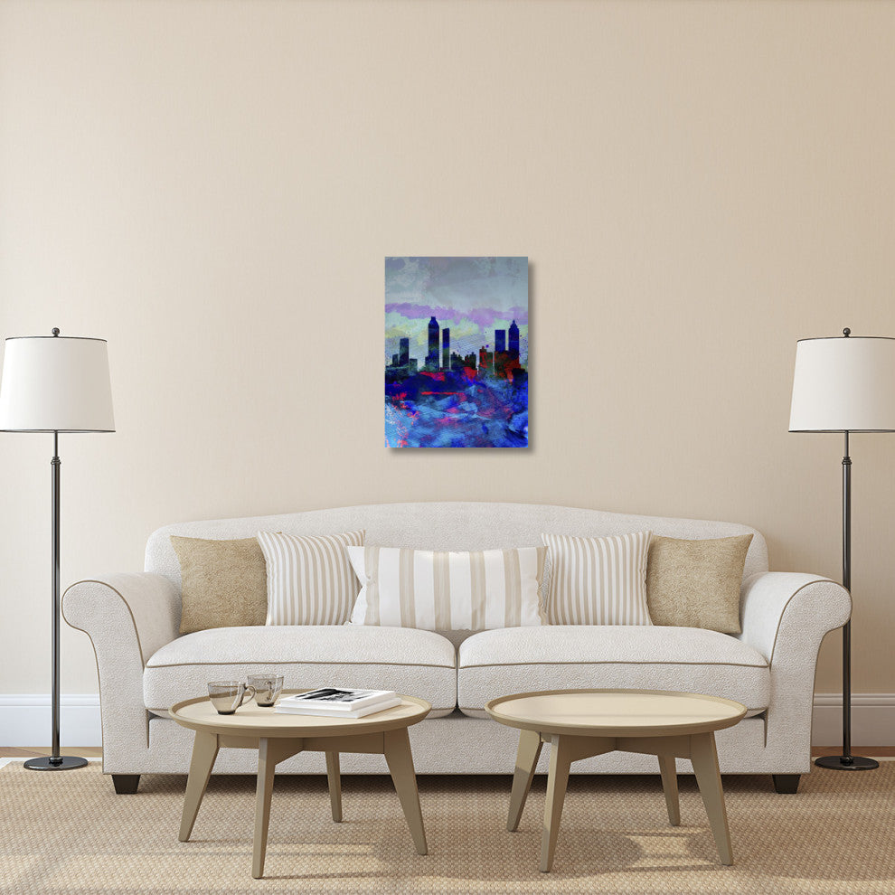"Atlanta Watercolor Skyline" Fine Art Print