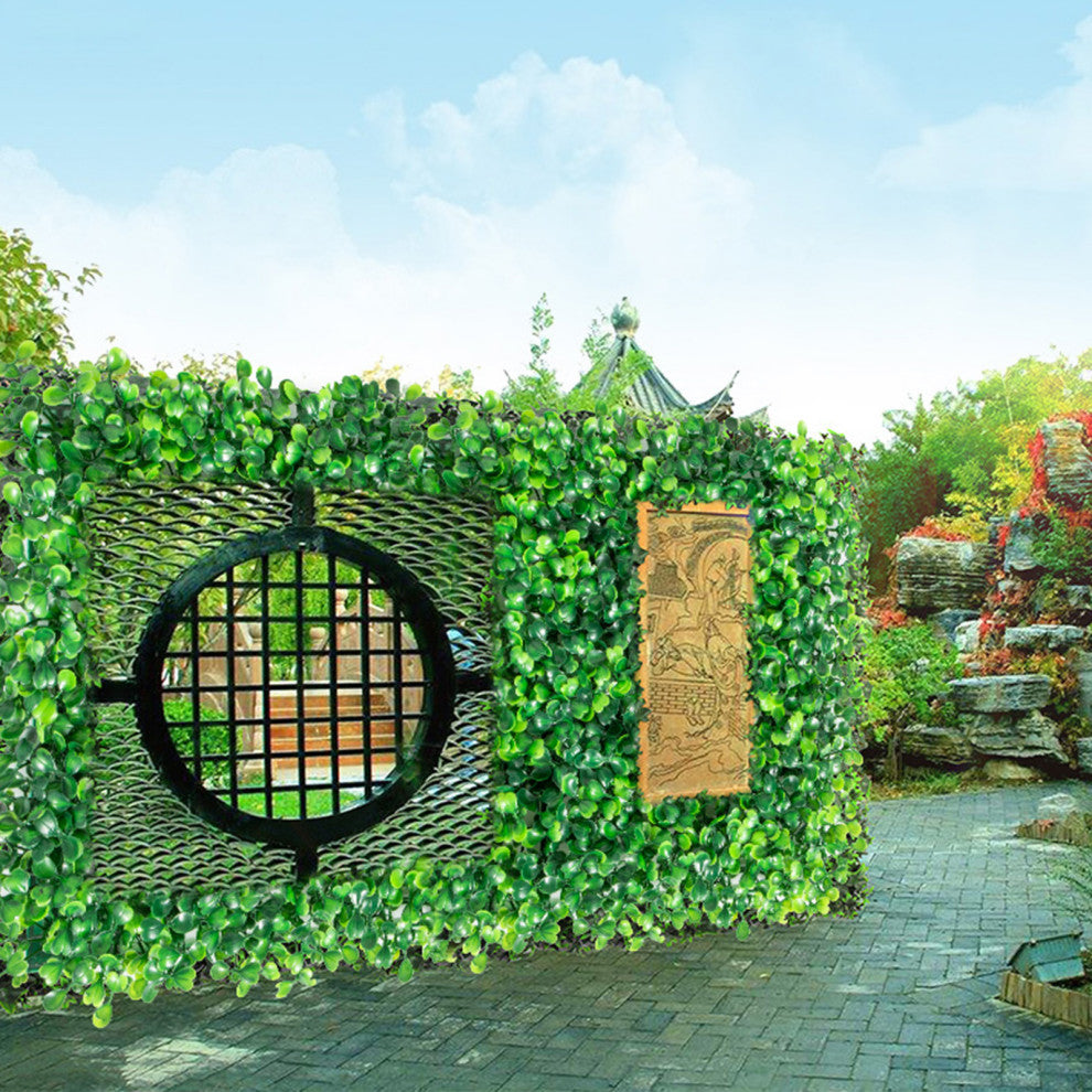 24x Artificial Boxwood Panel Fake Hedge Plant Privacy Fence Screen, 24 Pack of 20x20inch