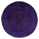 Overdyed One-of-a-Kind Hand-Knotted Area Rug Purple, 6' 1" x 6' 1"