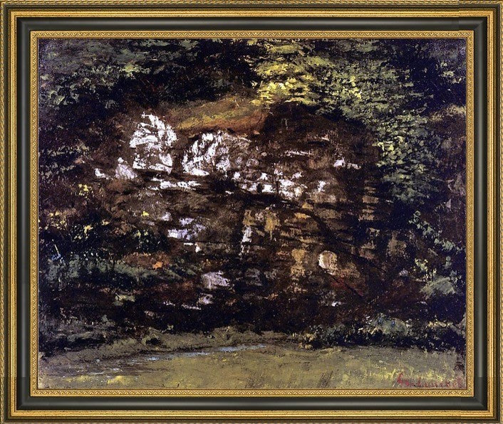 Gustave Courbet In the WoodsFramed Premium Canvas Print, 16"x20"
