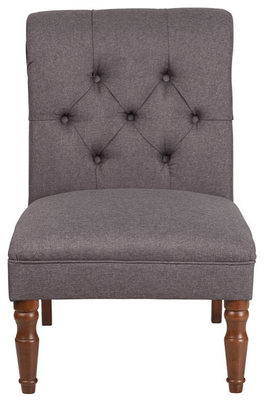 Hercules Elm Park Series Gray Fabric Tufted Chair