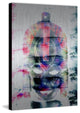 "Black Tribal Mask" Print on Brushed Aluminum, 24"x36"