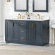 Gazsi 60" Double Bathroom Vanity Set in Charcoal Blue without Mirror