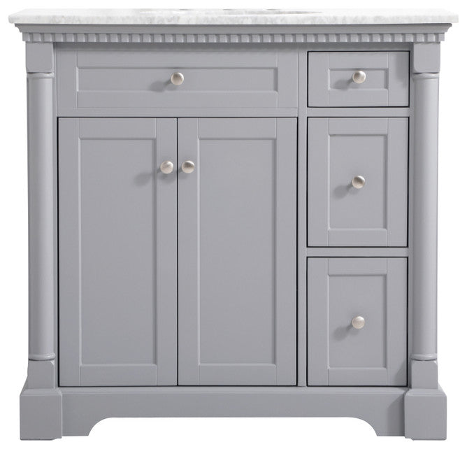 Home Living 36" Single Bathroom Vanity, Gray
