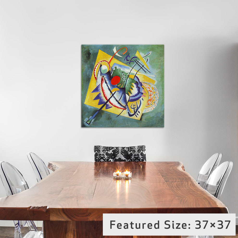 "Red Oval" Wrapped Canvas Art Print, 18x18x1.5