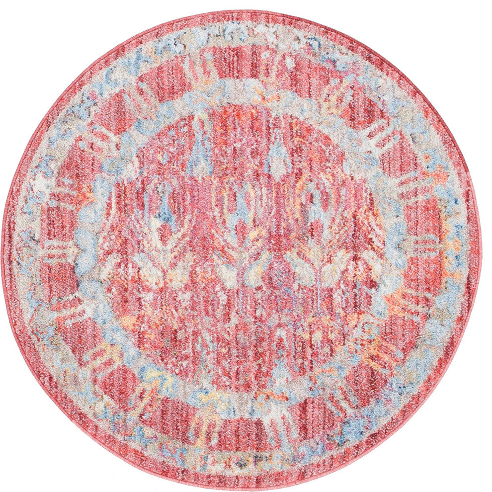 Unique Loom Williamsburg Brighton Rug, Red, 3'3"x3'3"