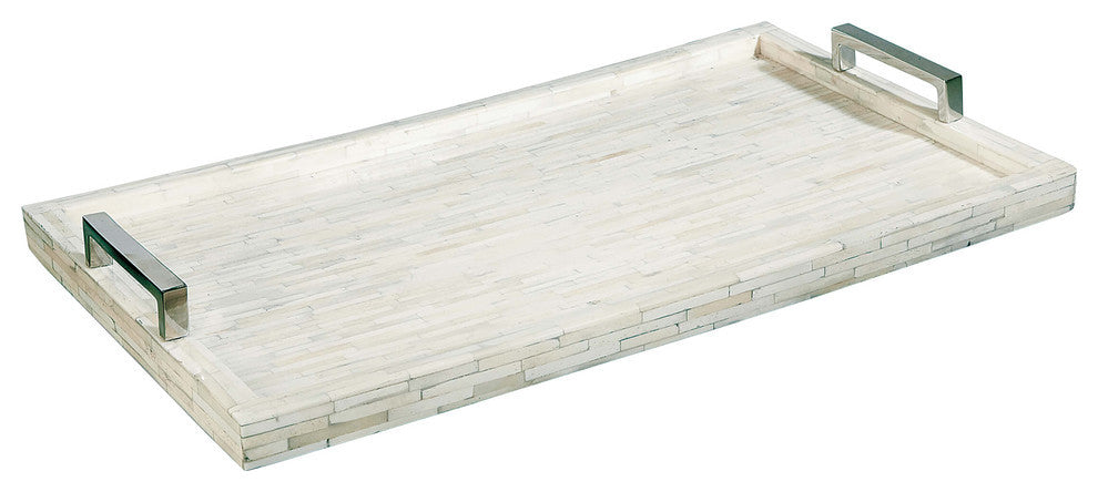 White Bone and Nickel Tray