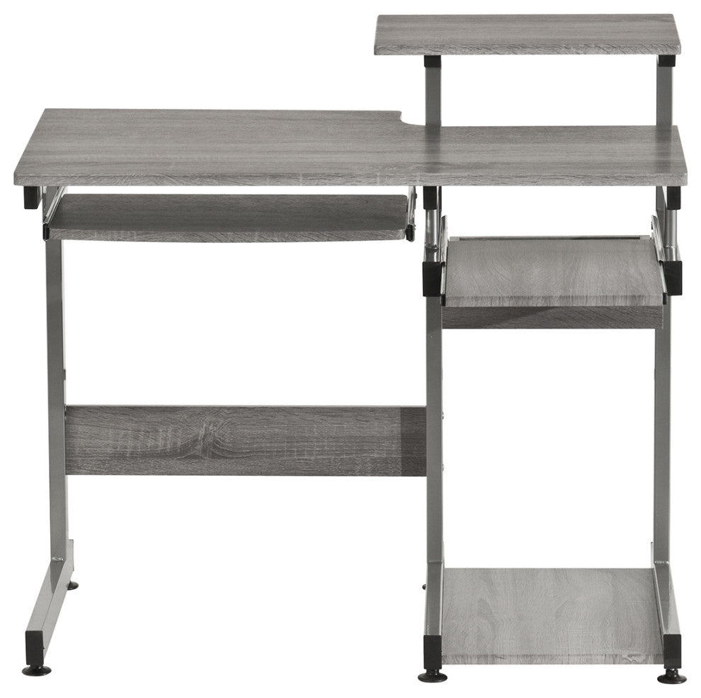 Techni Mobili Complete Computer Workstation Desk, Grey