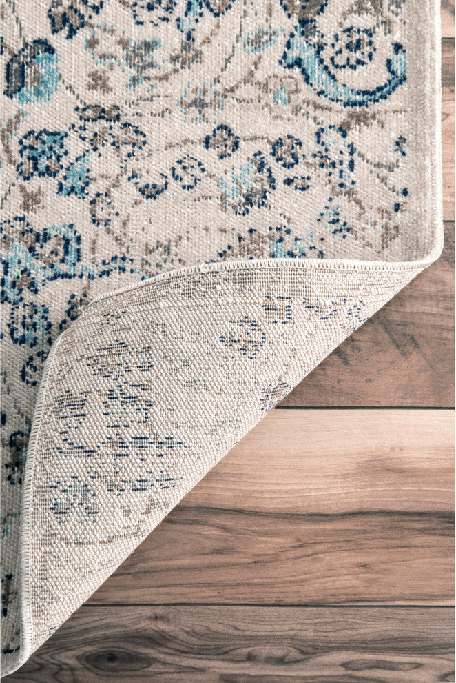 Nuloom Floral Encompass Mandala Area Rug, Beige 4'x6'