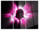 "Fractal Purple Light Shine" Digital Metal Wall Art, 3 Panels, 36"x28"