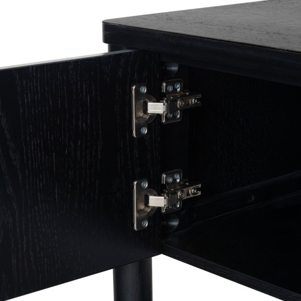 Safavieh Couture Jaylessa Wood 3 Door Tv Stand, Black