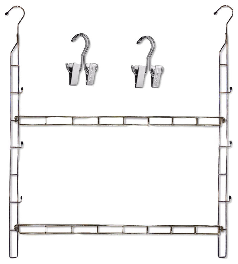 Double Decker Boot Caddy With 12 Assorted Hangers