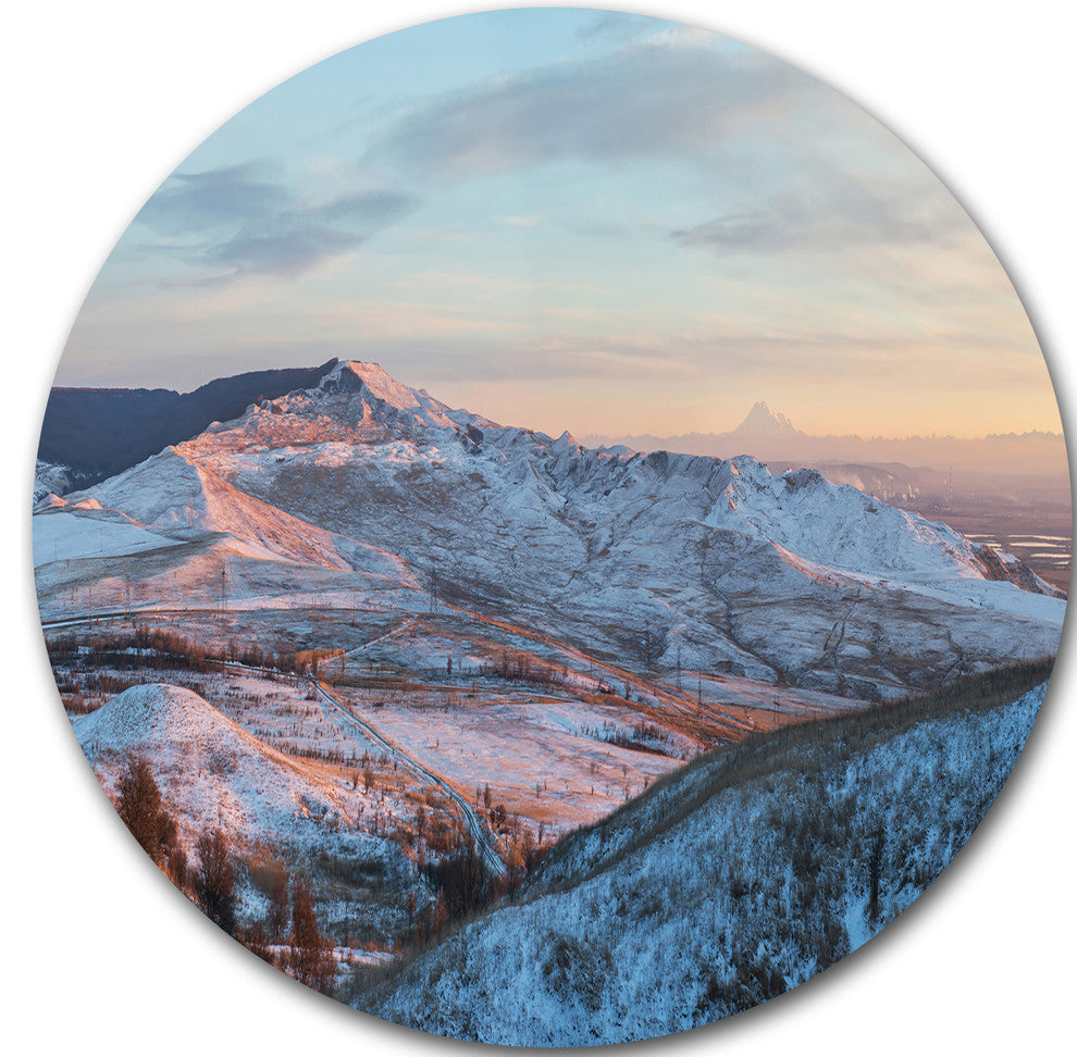 View From Mount Strizhament, Landscape Round Wall Art, 23"