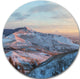 View From Mount Strizhament, Landscape Round Wall Art, 23"