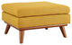 Modern Contemporary Fabric Ottoman , Orange, Fabric