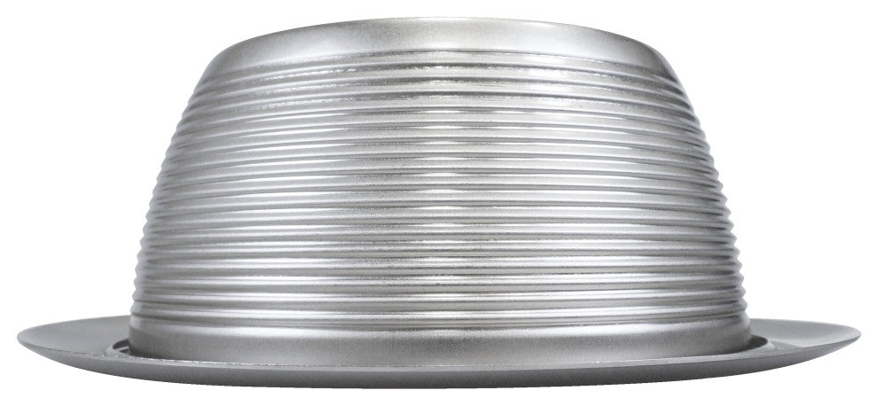 NICOR 6 inch White Recessed Baffle Trim, Nickel