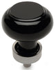 Cosmas 6355SN Satin Nickel Cabinet Round Knob, Set of 5, Glass: Black