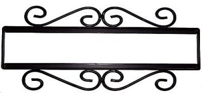 Wrought Iron House Number Frame Bouquet-Blue 5