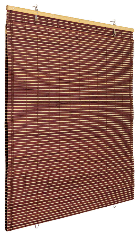 Bamboo Cordless Window Shade, Mahogany, 48" W