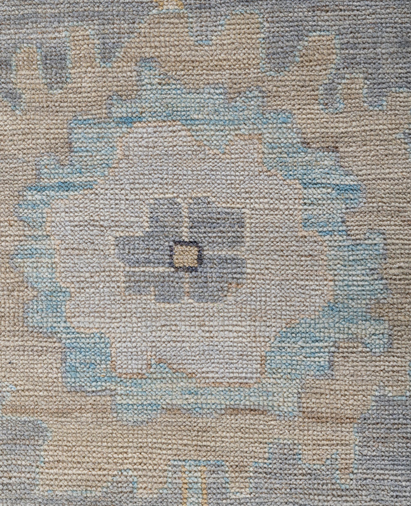 Oushak One-of-a-Kind Hand-Knotted Area Rug Light Gray, 10'0" x 14'0"