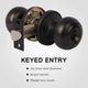 Oil Rubbed Bronze Door Knob with Lock and Key, Pack of 10