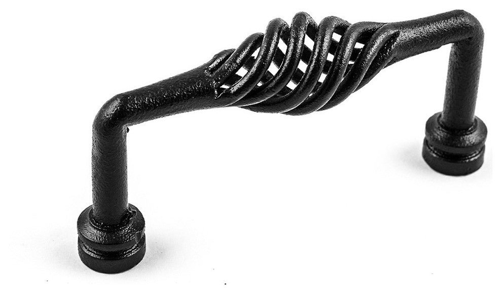 6 Drawer Handle Cabinet Pull Birdcage Black Wrought Iron 5" |