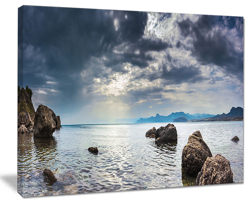 "Black Seas in Crimean Peninsula Panorama" Seascape Wall Art, 40"x30"