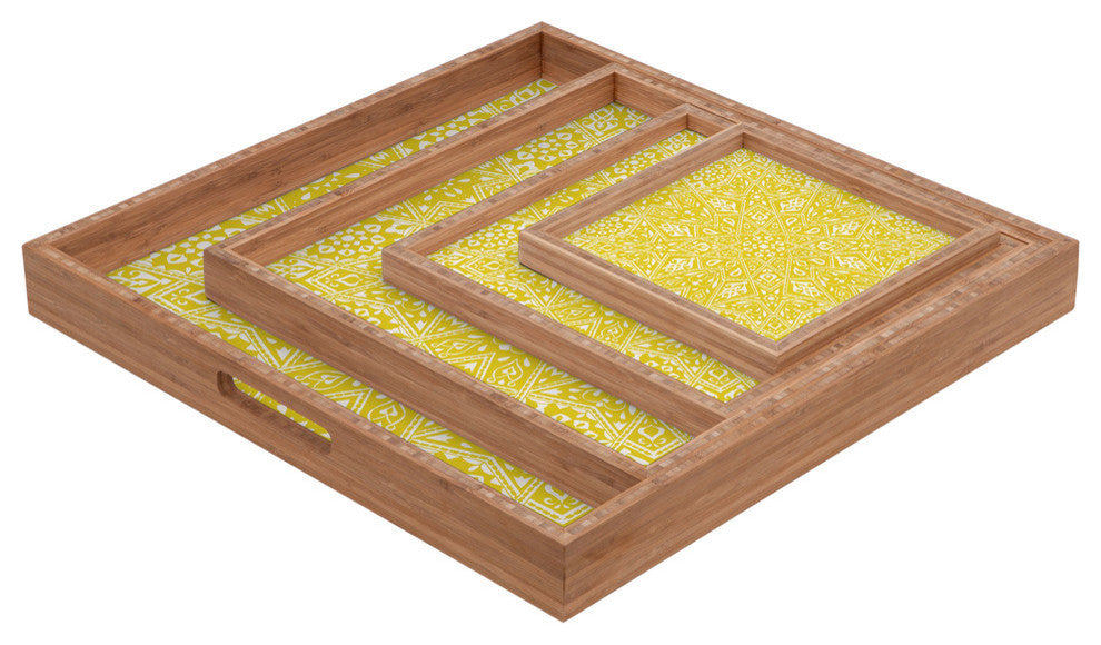 Deny Designs Aimee St Hill Amirah Yellow Square Tray