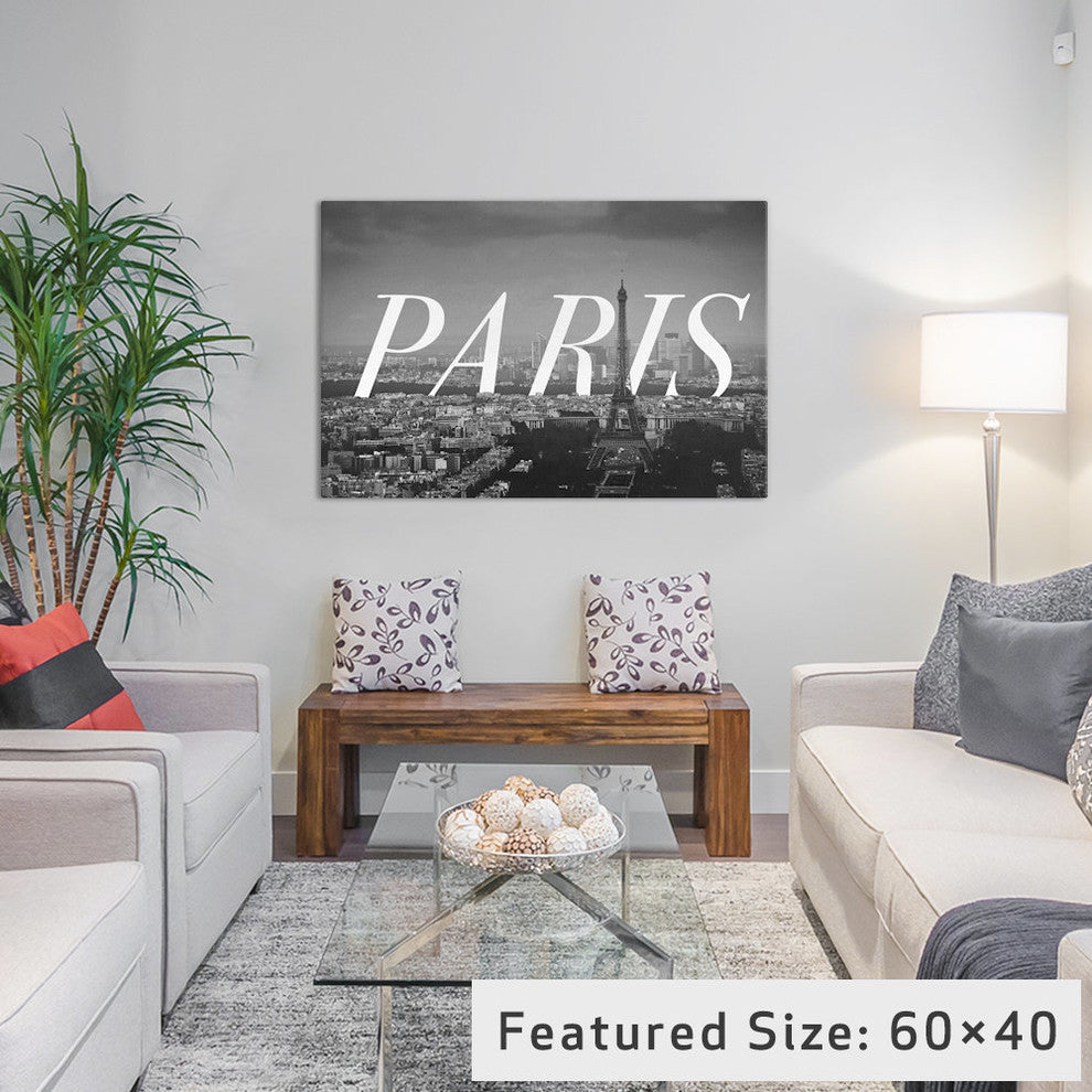 "Black and White Paris" by 5by5collective, 26x18x1.5