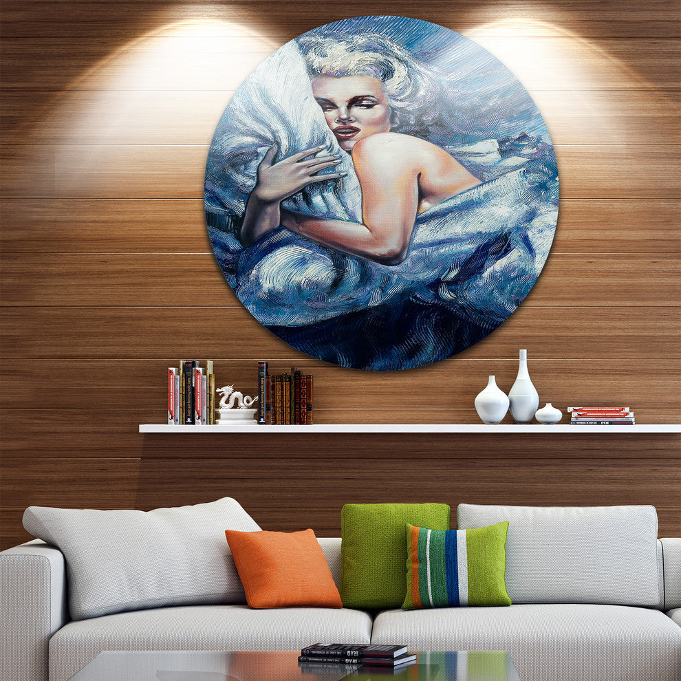 The Wood River On A Decline, Abstract Disc Metal Artwork, 23"