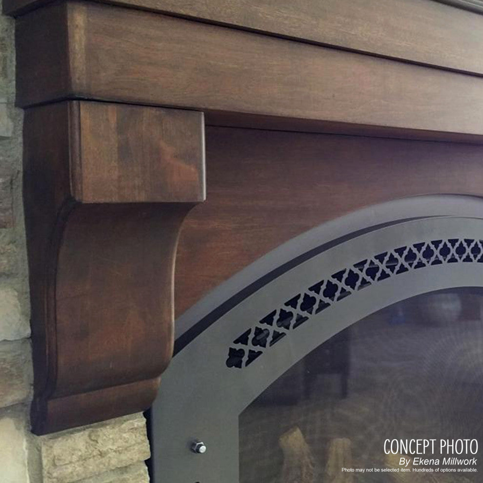 1 3/4"W x 4"D x 10"H Clarksville Bracket, Red Oak