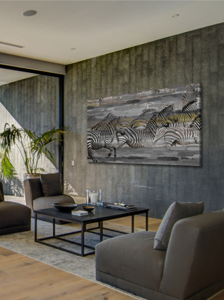 "Dashing Zeal" Print on Canvas, 60"x30"