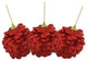 Red Holographic Glitter Drenched Christmas Pine Cone Ornaments 3", Set of 3