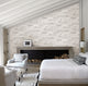 Brick Pattern Wallpaper, White, Sample