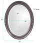 Queen Ann Mirror, Charcoal Gray