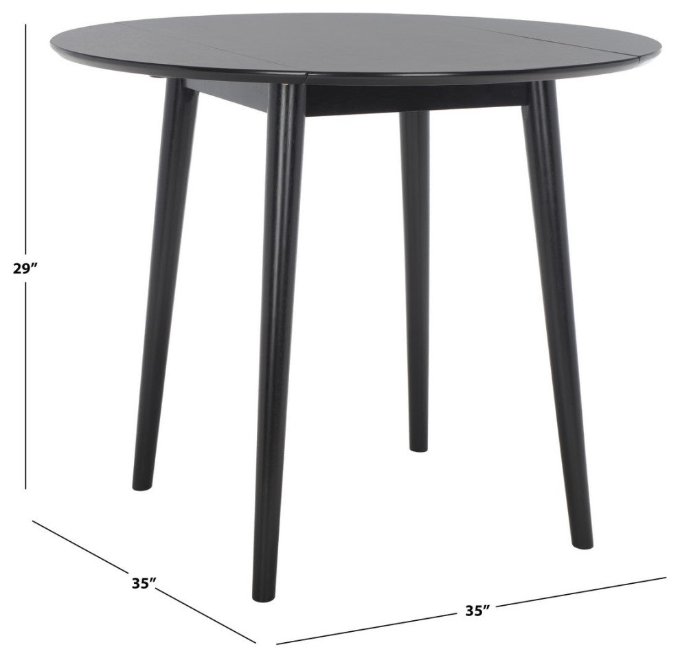 Safavieh Lovell Folding Round Dining Table, Black