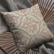 Plutus Beige Red Flowers Jacquard Luxury Throw Pillow, 12"x20"