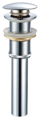 1-1/4"  Brass Pop Up Drain, Chrome, Without Overflow