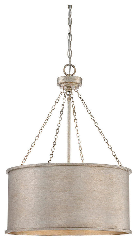 Rochester 4 Light Pendant, Silver Patina