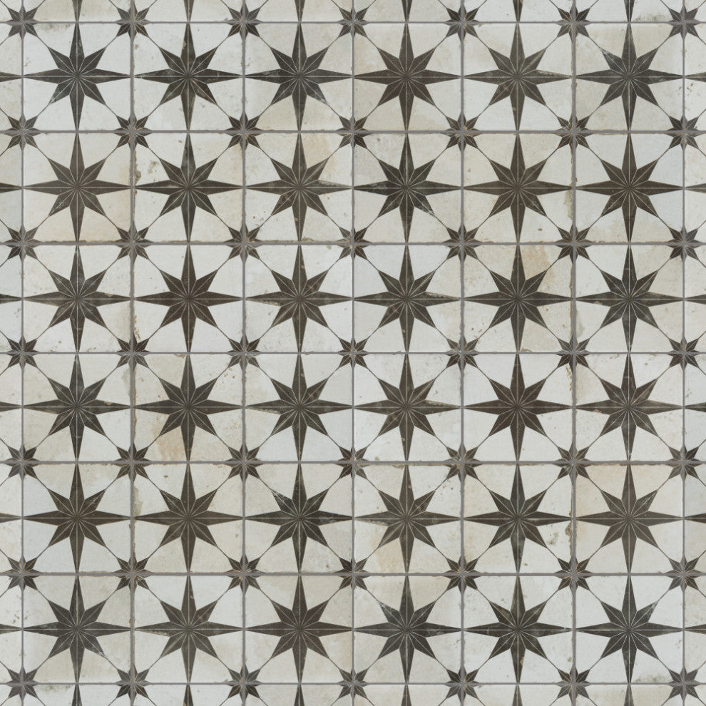 Harmonia Kings Star Nero Ceramic Floor and Wall Tile